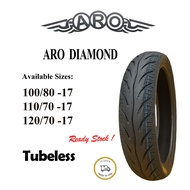 Paling Murah Special Maxxxis Diamond Pattern  ARO TYRE  Tubeless Tire Motorcycle Size -100/80-17,110