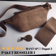 Cedro Leather Tas kulit  3 in 1