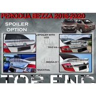 PERODUA BEZZA 2016-2022 REAR TRUNK SPOILER DUCKTAIL GLASS SPOILER (GEAR UP,MG,TRD,DRIVE68,GALAXY, MD