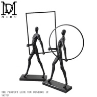Modern Light Luxury Humanoid Art Sculpture Modeling Frame-standing Character Ornaments Exhibition Ha