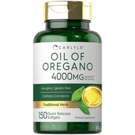 Carlyle Oregano Oil 4000mg  | 150 Softgel Capsules | Contains Carvacrol | Non-GMO & Gluten Free Form