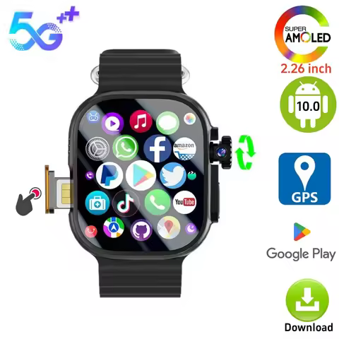 GOLDENSPIKE DW100 Smart Watch S10 Ultra 3 180° Rotary Camera GPS WIFI Heart Rate Blood Pressure 2.29