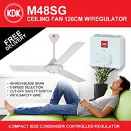 KDK M48SG 120cm Ceiling Fan White Non-Remote Ctrl