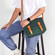 【免費刻名字】真皮郵差包 男士單肩包 牛皮斜背包 書包 側背包