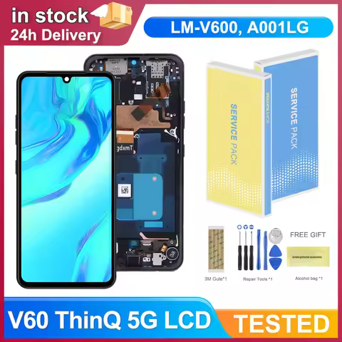 AMOLED For LG V60 ThinQ LCD Display Touch Screen Digitizer For LG V60 ThinQ 5G LM-V600, A001LG Scree