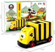 Dominos Train Set Automatic Dominos Blocks Drop Electric Train Toy Set  For Children