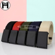 Men's Fashion Canvas Buckle Head Buckle Alloy Fashion Men Belt Men's Belt Strap