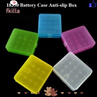 FKILLA Battery , 4 AA AA Coloful 18650 Battery Box,  Plastic Anti-slip Battery Holder Storage 18350 