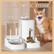 3.2/4.4L Pet Automatic Feeder Large Capacity Water Dispenser Cat Dog Food Bowl Bekas Makanan Kucing 