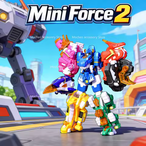 Mini Force 2 Super Dino Power Transformation Robot Toys Action Figures MiniForce X Simulation Animal