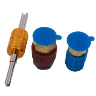 【ESYS fast】2Pc R12 To  for R134A Air-Condition A/C Filling Valve Fitting Port Adapter Retrofit