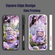 Casing For OPPO A39/A57 Reno 5 A54 A71 F9 Pro Reno6 Z Labubu Aesthetics XWC86 Phone Case Square Edge