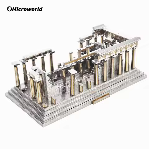 Microworld 3D Metal Puzzle Games Temple of Athena Building Models Kits DIY Laser Cut Jigsaw Toys Chr
