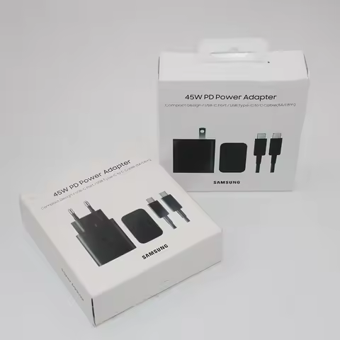 Samsung 45W EU US PD PPS Superfast GaN Charger EP-T4510 for Galaxy S24 Note20 Ultra S22 Plus S23 FE 