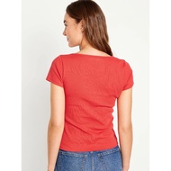 [EXPORTED PRODUCT] CROP TOP 0LD NAVY SQUARE NECK T-SHIRT (BIG SIZE AVAILABLE)