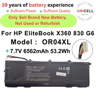 For Laptor batter OR04XL 7.7V 6562mAh 53.2wh HP EliteBook X360 830 G6 电脑电池