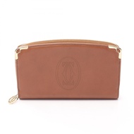 [Pre-owned, Used] Cartier Marcello Round Long Wallet L3000817 Braun Leather Marcello Round Long Wall