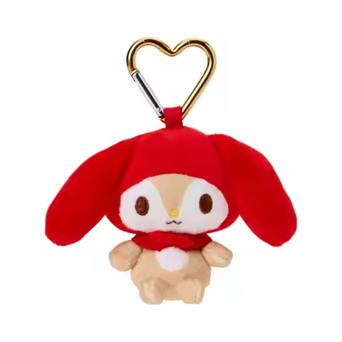 Little Forest Fellow Plush Keychain Mascot Heart Clip Cute Kawaii Women Bag Keychains Charm Key Chai