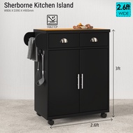 Kitchen Island - SHERBOURNE Series - 2.6ft - Kitchen Cabinet - Multifunctional Kitchen Storage cabinet