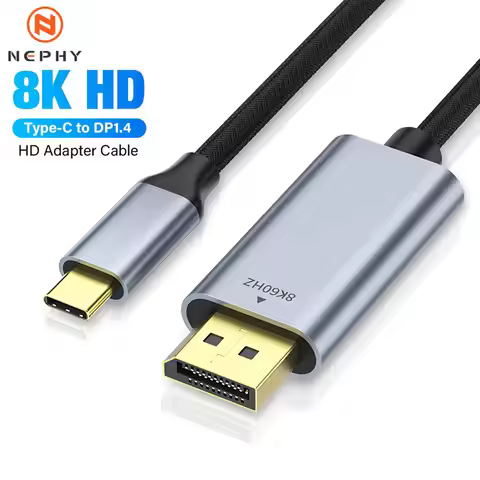 Gold plated 8K DP to Type C Cable Bidirectional USB C to Displayport 1.4 for iPhone 15 Macbook Pro i