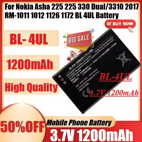 For Nokia Asha 225 225 330 Dual/3310 2017 RM-1011 1012 1126 1172 BL 4UL Li-Polymer Batteries New 120