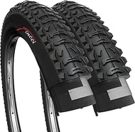 Fincci Pair 26 x 1.95 Inch 53-559 Foldable Tires for MTB Mountain Hybrid Bike Bicycle - Pack of 2