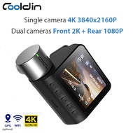 COOLDIN 2K 4K HD Dash Cam Night Vision Video Recorder Rear ADAS Dash Camera Dual Sight Cam Wifi Hidd