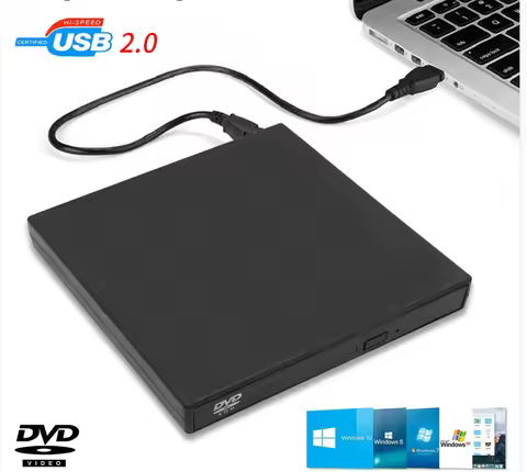 USB External CD DVD Reader CD/DVD Drive USB2.0 External Disk Drive CD-ROM DVD-ROM Optical For Macboo
