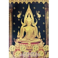 โปสเตอร์ พระพุทธชินราช วัดพระศรีรัตนมหาธาตุ พิษณุโลก พระ ภาพ มงคล รูป ติดผนัง สวยๆ poster 34.5x23.5นิ้ว(88x60ซม.ประมาณ)