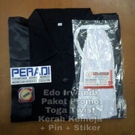 Toga Advokat Pengacara dan Jaksa Bahan Twist Gratis Pin Peradi dan Stiker Peradi Berkualitas