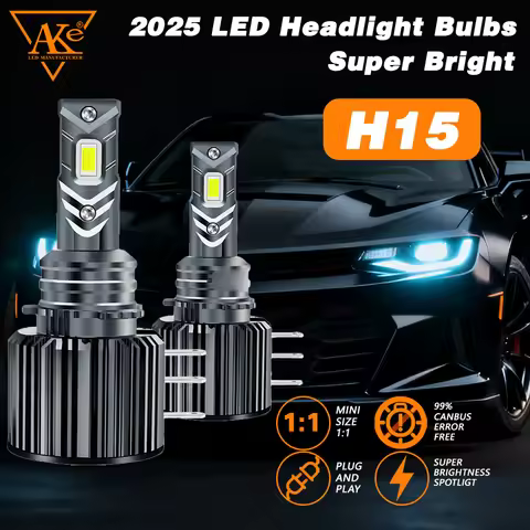 2025 New H15 LED Headlight CANBUS No Error 300000LM 600W Car LED Bulb H15 Fog Lamps 6000K 12V 24V Au