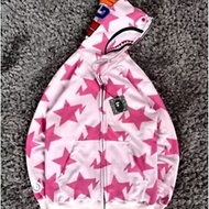 BAPE PINK STAR ZIPPER HOODIE