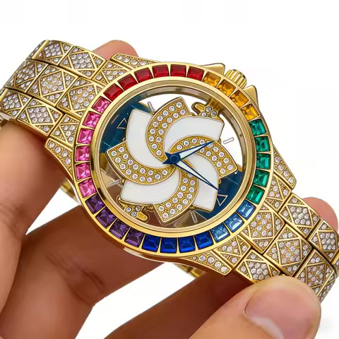 1pc Quartz Watch (Rotating Dial) for Men, with Rhinestones, in a Casual and Business Style, Suitable