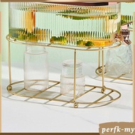 [PerfkMY] Drink Dispenser Stand Basket, Glass Drink Dispenser, Metal Dispenser Stand,