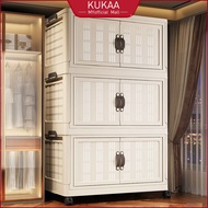 IKEA L45-78CM High-Quality Foldable Storage Cabinet Large Capacity Almari Baju Plastic Almari Dapur