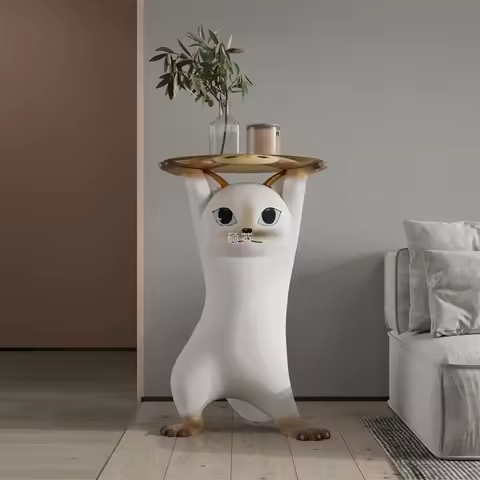 Enchanting Cat Coffee Table Welcome Large Living Room TV Stand Sofa Next To Floor Tray Housewarming 