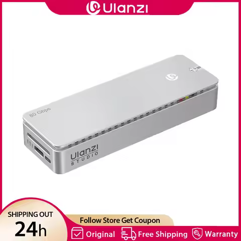 Ulanzi DT580 80Gbps M.2 NVMe SSD Enclosure with Cooling Fan JHL9480 Chip for M.2 M-Key / B & M Key 2