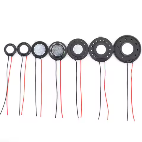 20pcs Plastic 8 Ohm 1 Watt With Wire Speaker Loudspeaker Audio Alarm 10mm 13 15 16 18 20 23 25 30mm