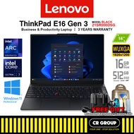 Lenovo ThinkPad E16 Gen 3 - Intel Core Ultra 7 255H - Intel Arc 140T - 16GB RAM - 512GB SSD (3Yrs Le