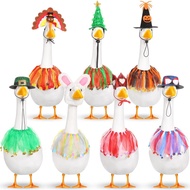 7 Set Holiday Porch Goose Outfits All Seasons Spring Valentine St. Patrick's Day Easter Lawn Porch G
