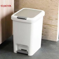 [tishita] Foot Pedal Trash Can Modern Minimalist Design Lidded Pedal Bin Easy to Hygienic Step on Wa