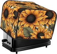 Sunflower Pattern 4 Slice Toaster Cover Wide Slot Dustproof Bread Maker Cover Fingerprint Bakeware P