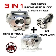 EX5 DREAM RACING HEAD BLOCK + CAMSHAFT SET 53MM & 56MM