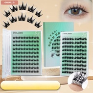 OKHALLO Self Adhesive Eyelashes, Soft Lash Self Adhesive Individual Clusters Glue-free Lashes, Women