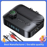 【NEW】Bluetooth 5.3 Transmitter Receiver Stereo LED Screen Wireless Handsfree Music Audio Adapter for