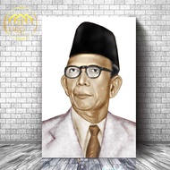 KI HADJAR DEWANTARA WOODEN POSTER - KI HADJAR DEWANTARA POSTER - HERO POSTER - HOME DECORATION - SIZ