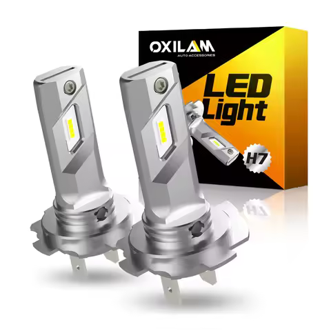 OXILAM 2Pcs H7 LED 360 Head Light For Renault Scenic 3 Megane 2 Citroen C4 C1 Opel Astra J Zafira H7