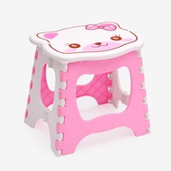 Foldable portable plastic cartoon kid stool chair