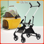 Outdoor Portable Folding Pet Stroller Trolley for Dog Cat Small Pets Cage Detachable Bearing Weight 15KG