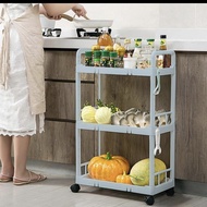 A936 3-Tier Trolley Rack Kitchen Bathroom Shelf With Multipurpose Wheels x